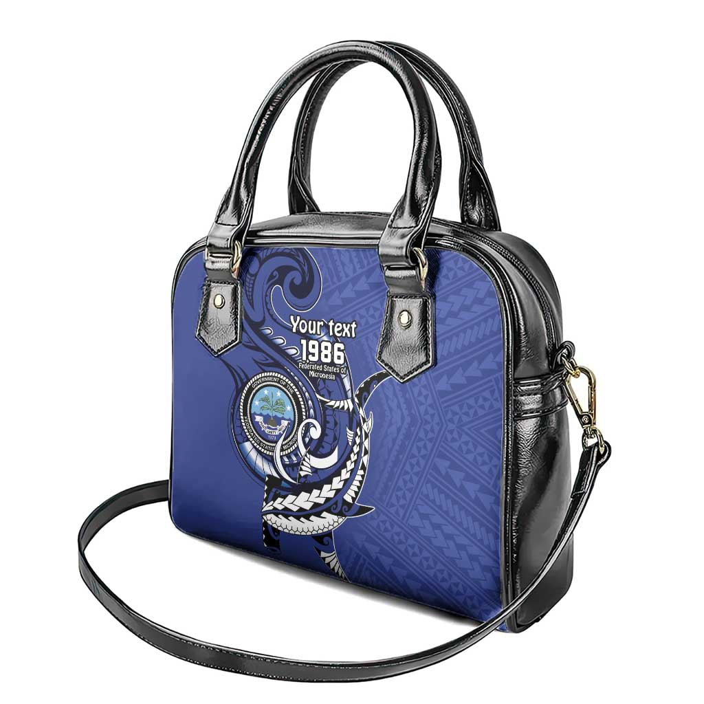Personalized FSM 1986 Independence Day Shoulder Handbag Polynesian Shark Tattoo Style