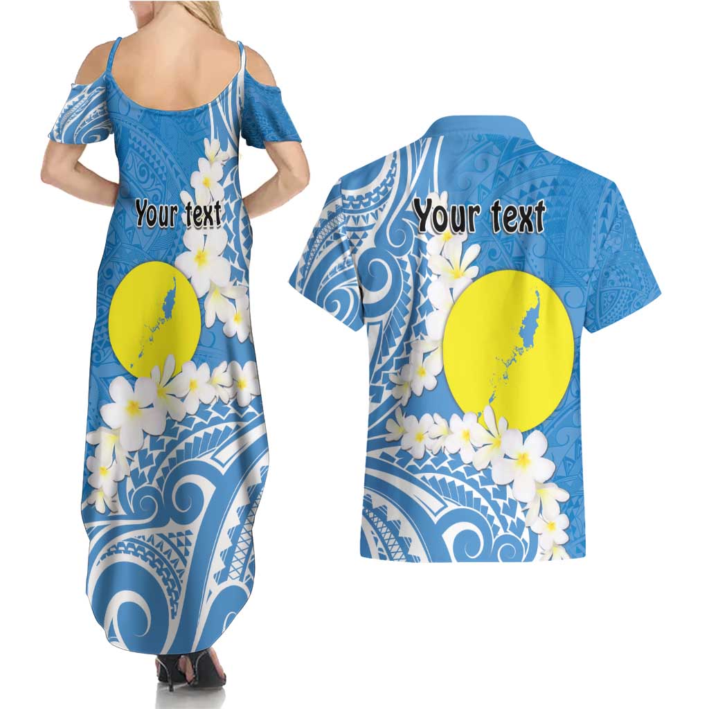 Personalized Palau 1994 Belau Rekid Couples Matching Summer Maxi Dress and Hawaiian Shirt Polynesian Plumeria Style LT9 - Polynesian Pride