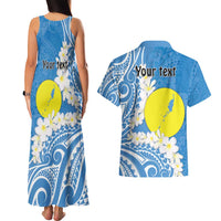 Personalized Palau 1994 Belau Rekid Couples Matching Tank Maxi Dress and Hawaiian Shirt Polynesian Plumeria Style LT9 - Polynesian Pride