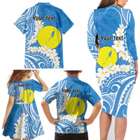 Personalized Palau 1994 Belau Rekid Family Matching Long Sleeve Bodycon Dress and Hawaiian Shirt Polynesian Plumeria Style LT9 - Polynesian Pride