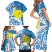 Personalized Palau 1994 Belau Rekid Family Matching Short Sleeve Bodycon Dress and Hawaiian Shirt Polynesian Plumeria Style LT9 - Polynesian Pride