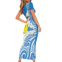 Personalized Palau 1994 Belau Rekid Family Matching Short Sleeve Bodycon Dress and Hawaiian Shirt Polynesian Plumeria Style LT9 - Polynesian Pride
