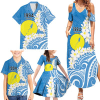 Personalized Palau 1994 Belau Rekid Family Matching Summer Maxi Dress and Hawaiian Shirt Polynesian Plumeria Style LT9 - Polynesian Pride