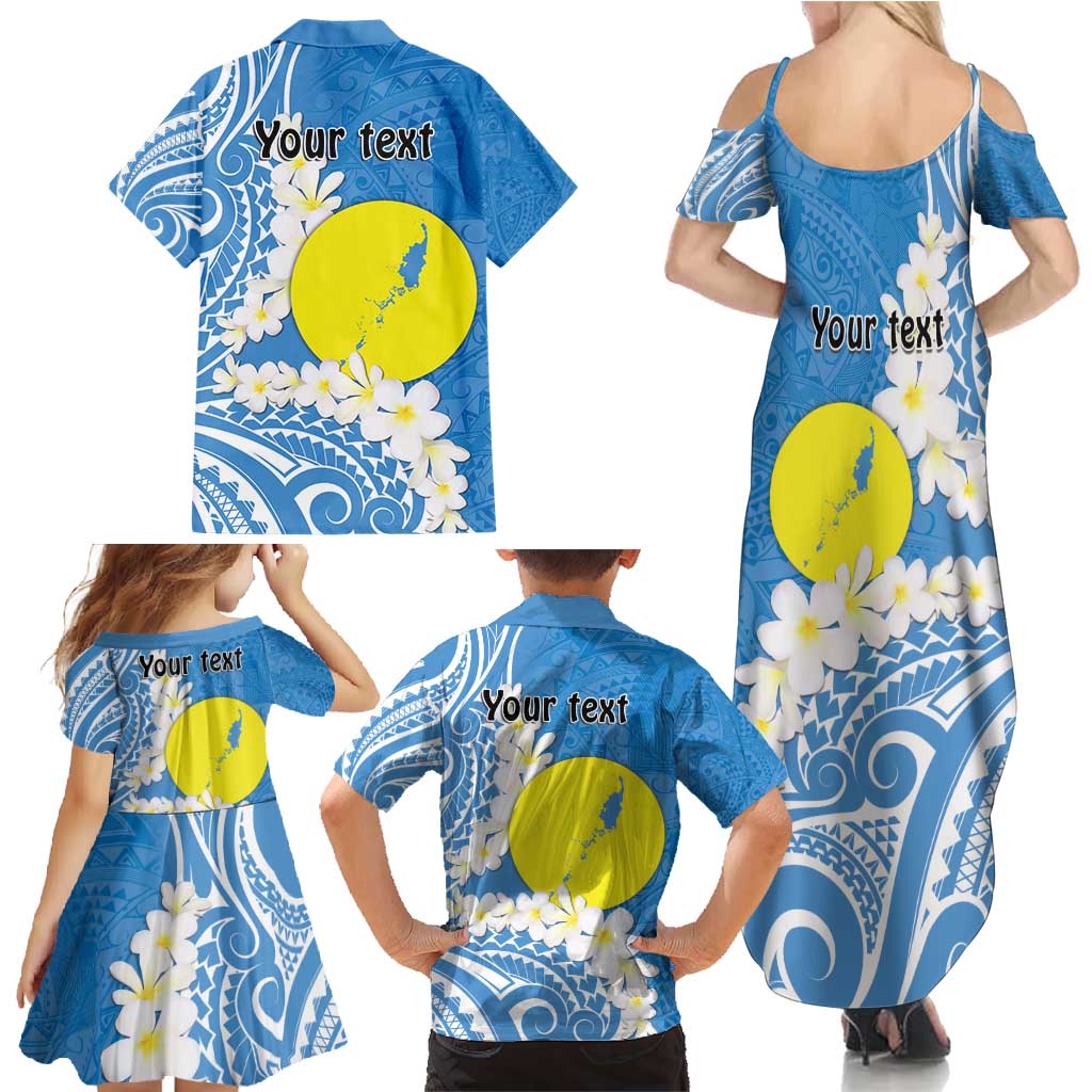 Personalized Palau 1994 Belau Rekid Family Matching Summer Maxi Dress and Hawaiian Shirt Polynesian Plumeria Style LT9 - Polynesian Pride