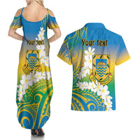 Personalised Tuvalu 1978 Independence Day Couples Matching Summer Maxi Dress and Hawaiian Shirt Polynesian Plumeria Style LT9 - Polynesian Pride
