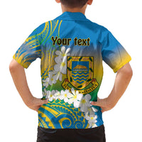 Personalised Tuvalu 1978 Independence Day Family Matching Off The Shoulder Long Sleeve Dress and Hawaiian Shirt Polynesian Plumeria Style LT9 - Polynesian Pride