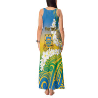 Personalised Tuvalu 1978 Independence Day Tank Maxi Dress Polynesian Plumeria Style LT9 - Polynesian Pride