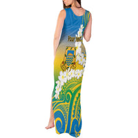Personalised Tuvalu 1978 Independence Day Tank Maxi Dress Polynesian Plumeria Style LT9 - Polynesian Pride