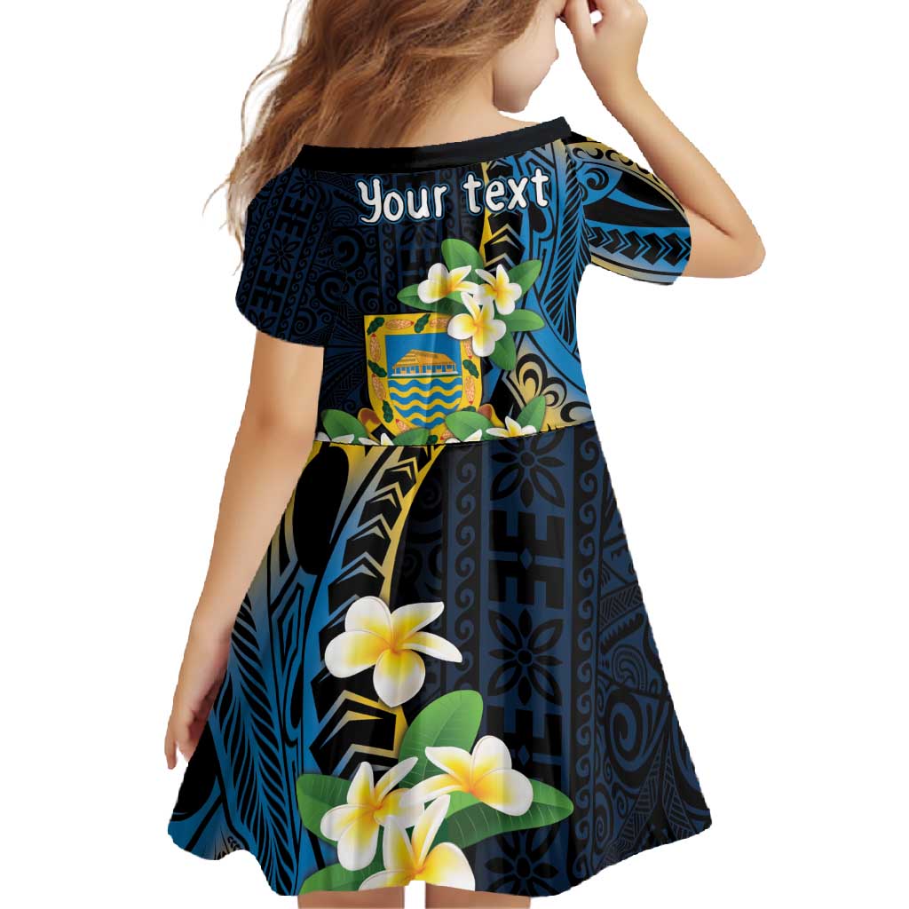Personalised Tuvalu Beautiful Plumeria Flower Family Matching Long Sleeve Bodycon Dress and Hawaiian Shirt LT9 - Polynesian Pride