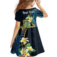 Personalised Tuvalu Beautiful Plumeria Flower Family Matching Off The Shoulder Long Sleeve Dress and Hawaiian Shirt LT9 - Polynesian Pride