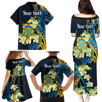 Personalised Tuvalu Beautiful Plumeria Flower Family Matching Puletasi and Hawaiian Shirt LT9 - Polynesian Pride