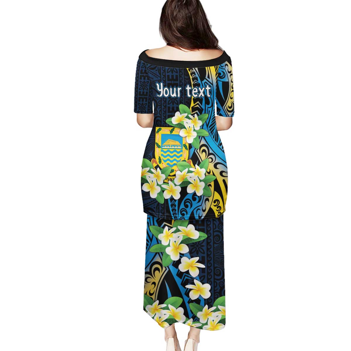 Personalised Tuvalu Beautiful Plumeria Flower Family Matching Puletasi and Hawaiian Shirt LT9 - Polynesian Pride