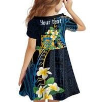 Personalised Tuvalu Beautiful Plumeria Flower Family Matching Tank Maxi Dress and Hawaiian Shirt LT9 - Polynesian Pride