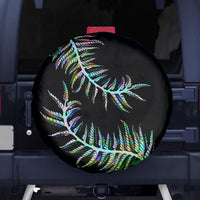 New Zealand Spare Tire Cover Aotearoa Silver Fern Mixed Papua Shell Green Vibe LT9 Green - Polynesian Pride