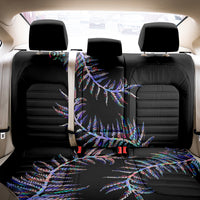 New Zealand Back Car Seat Cover Aotearoa Silver Fern Mixed Papua Shell Purple Vibe LT9 - Polynesian Pride