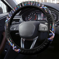 New Zealand Steering Wheel Cover Aotearoa Silver Fern Mixed Papua Shell Purple Vibe LT9 - Polynesian Pride