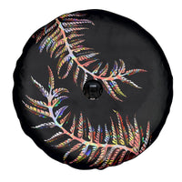 New Zealand Spare Tire Cover Aotearoa Silver Fern Mixed Papua Shell Red Vibe LT9 - Polynesian Pride