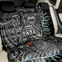 New Zealand Rugby Back Car Seat Cover NZ Black Fern Champions History With Papua Shell LT9 - Polynesian Pride