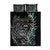 New Zealand Rugby Quilt Bed Set NZ Black Fern Champions History With Papua Shell LT9 Black - Polynesian Pride