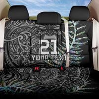 Custom New Zealand Rugby Back Car Seat Cover NZ Black Fern Champions History With Papua Shell LT9 One Size Black - Polynesian Pride