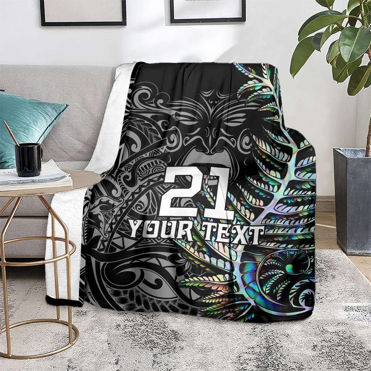 Custom New Zealand Rugby Blanket NZ Black Fern Champions History With Papua Shell LT9 - Polynesian Pride