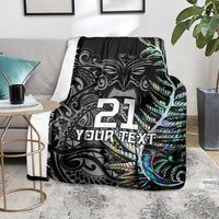 Custom New Zealand Rugby Blanket NZ Black Fern Champions History With Papua Shell LT9 - Polynesian Pride