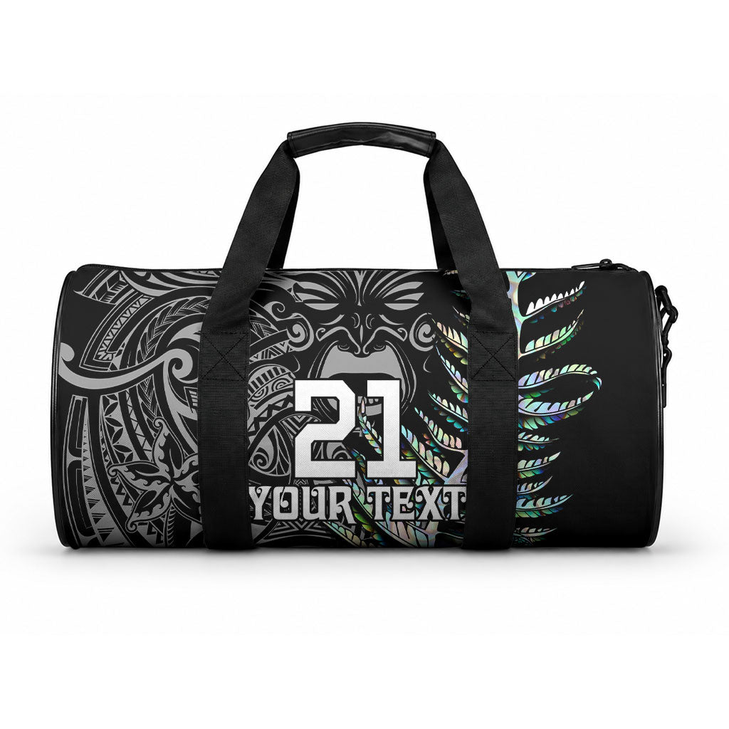 Custom New Zealand Maori Rugby Duffle Bag NZ Black Fern Champions History With Papua Shell LT9 One size Black - Polynesian Pride