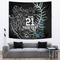 Custom New Zealand Rugby Tapestry NZ Black Fern Champions History With Papua Shell LT9 - Polynesian Pride