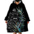 Custom New Zealand Rugby Wearable Blanket Hoodie NZ Black Fern Champions History With Papua Shell LT9 - Polynesian Pride