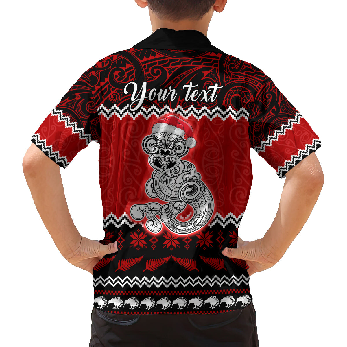 Personalised New Zealand Christmas Family Matching Long Sleeve Bodycon Dress and Hawaiian Shirt Maori Tiki Meri Kirihimete LT9 - Polynesian Pride