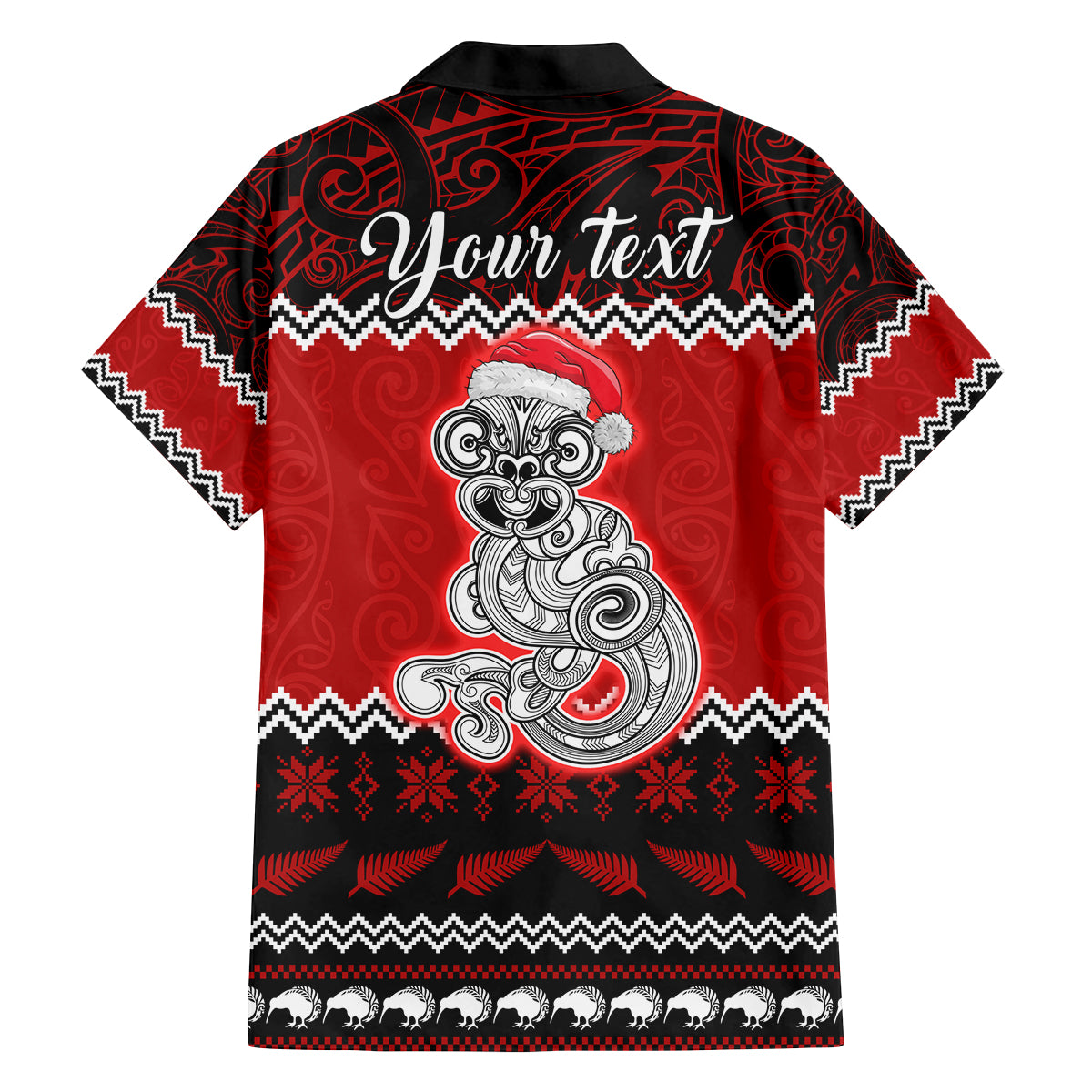 Personalised New Zealand Christmas Family Matching Off Shoulder Long Sleeve Dress and Hawaiian Shirt Maori Tiki Meri Kirihimete LT9 - Polynesian Pride