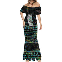 Personalised New Zealand Christmas Mermaid Dress Maori Fern Manaia Meri Kirihimete with Papaua Shell LT9 - Polynesian Pride