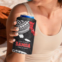 Samoa Black Saturday 4 in 1 Can Cooler Tumbler Samoa mo Samoa with Black Ula Fala