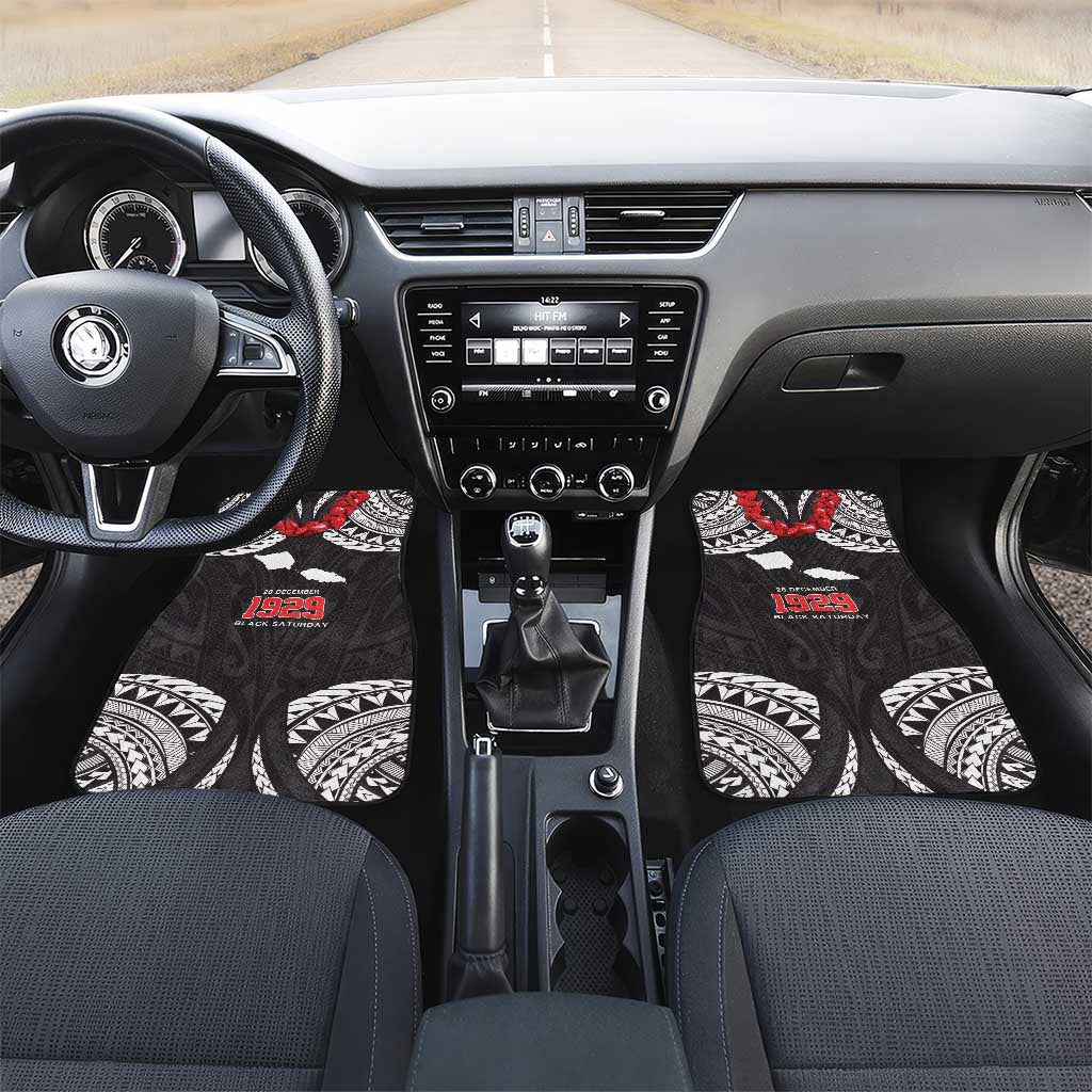 Samoa Black Saturday Car Mats Samoa mo Samoa with Black Ula Fala