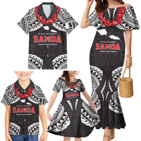 Samoa Black Saturday Family Matching Mermaid Dress and Hawaiian Shirt Samoa mo Samoa with Black Ula Fala LT9 - Polynesian Pride