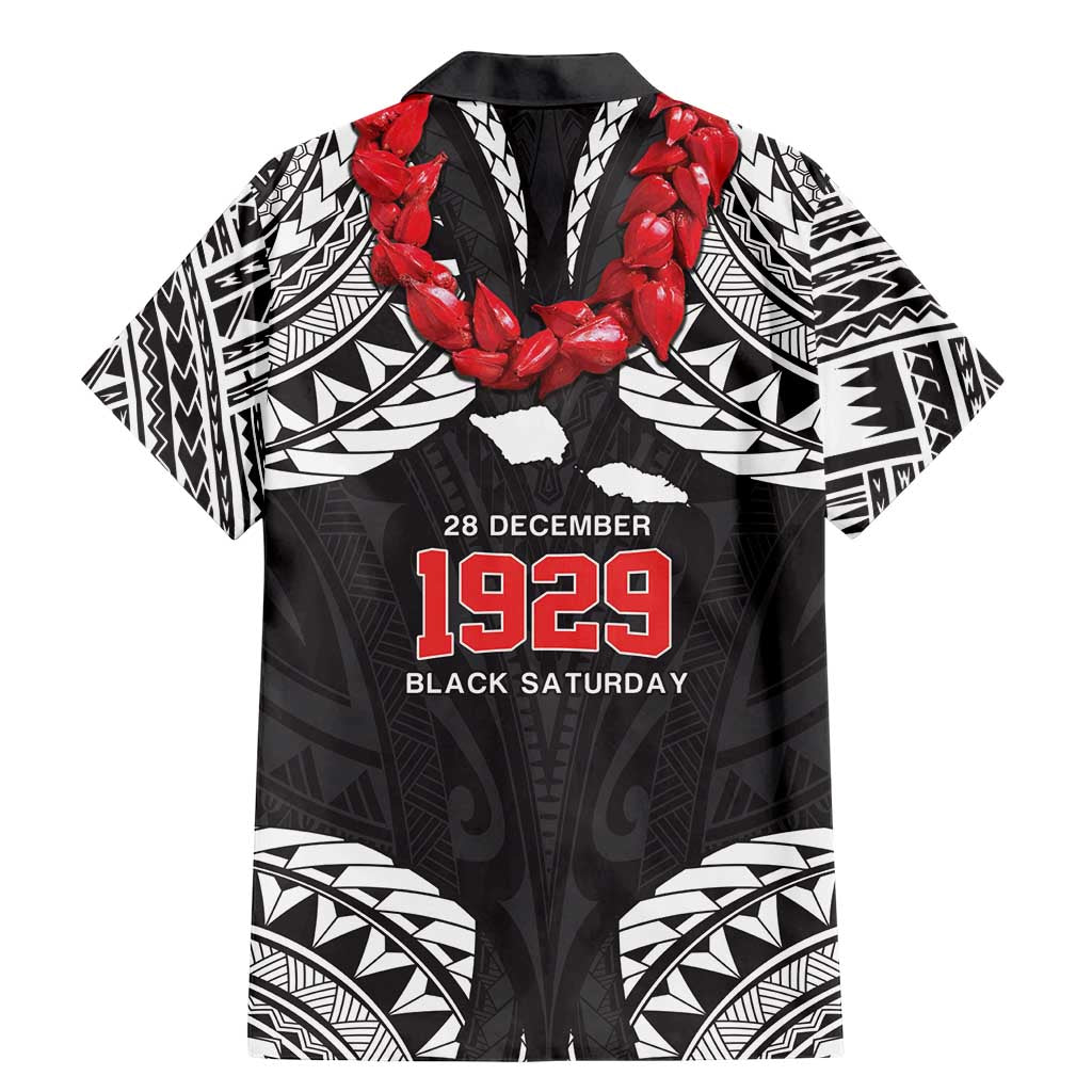 Samoa Black Saturday Family Matching Mermaid Dress and Hawaiian Shirt Samoa mo Samoa with Black Ula Fala LT9 - Polynesian Pride