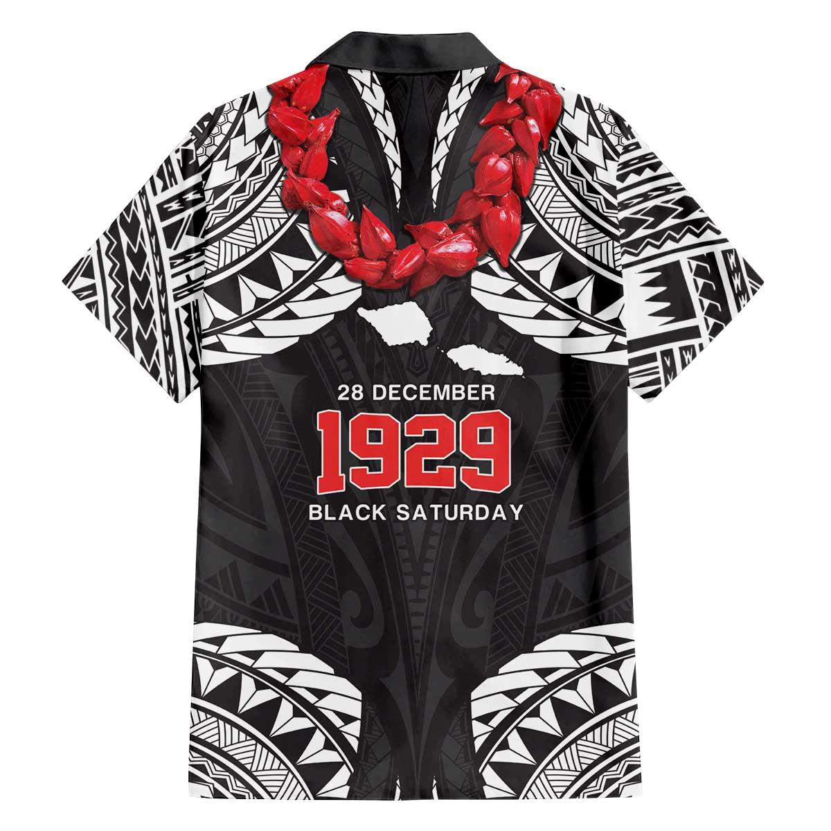 Samoa Black Saturday Family Matching Off The Shoulder Long Sleeve Dress and Hawaiian Shirt Samoa mo Samoa with Black Ula Fala LT9 - Polynesian Pride