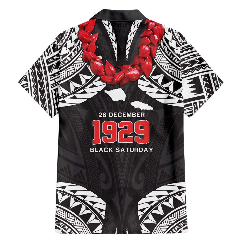 Samoa Black Saturday Family Matching Short Sleeve Bodycon Dress and Hawaiian Shirt Samoa mo Samoa with Black Ula Fala LT9 - Polynesian Pride