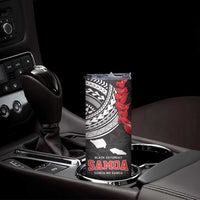 Samoa Black Saturday Skinny Tumbler Samoa mo Samoa with Black Ula Fala LT9 - Polynesian Pride