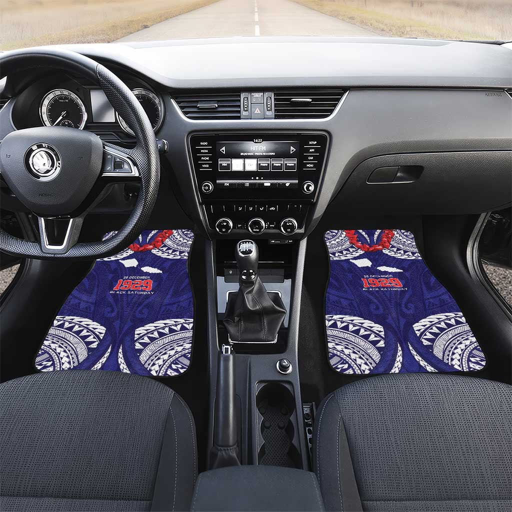 Samoa Black Saturday Car Mats Samoa mo Samoa with Blue Ula Fala