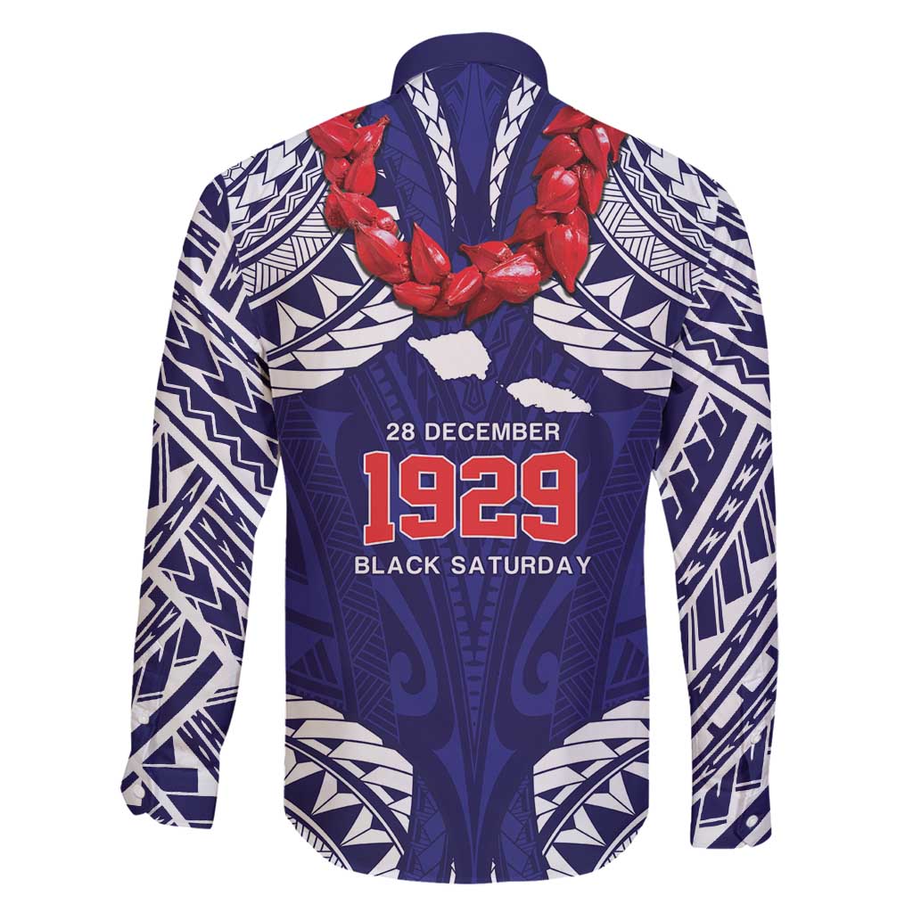 Samoa Black Saturday Family Matching Mermaid Dress and Hawaiian Shirt Samoa mo Samoa with Blue Ula Fala