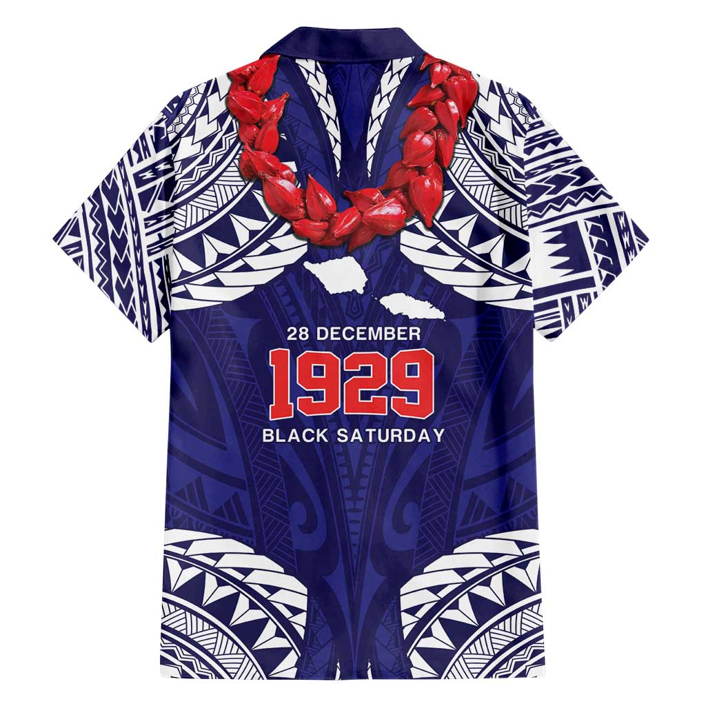 Samoa Black Saturday Family Matching Puletasi and Hawaiian Shirt Samoa mo Samoa with Blue Ula Fala