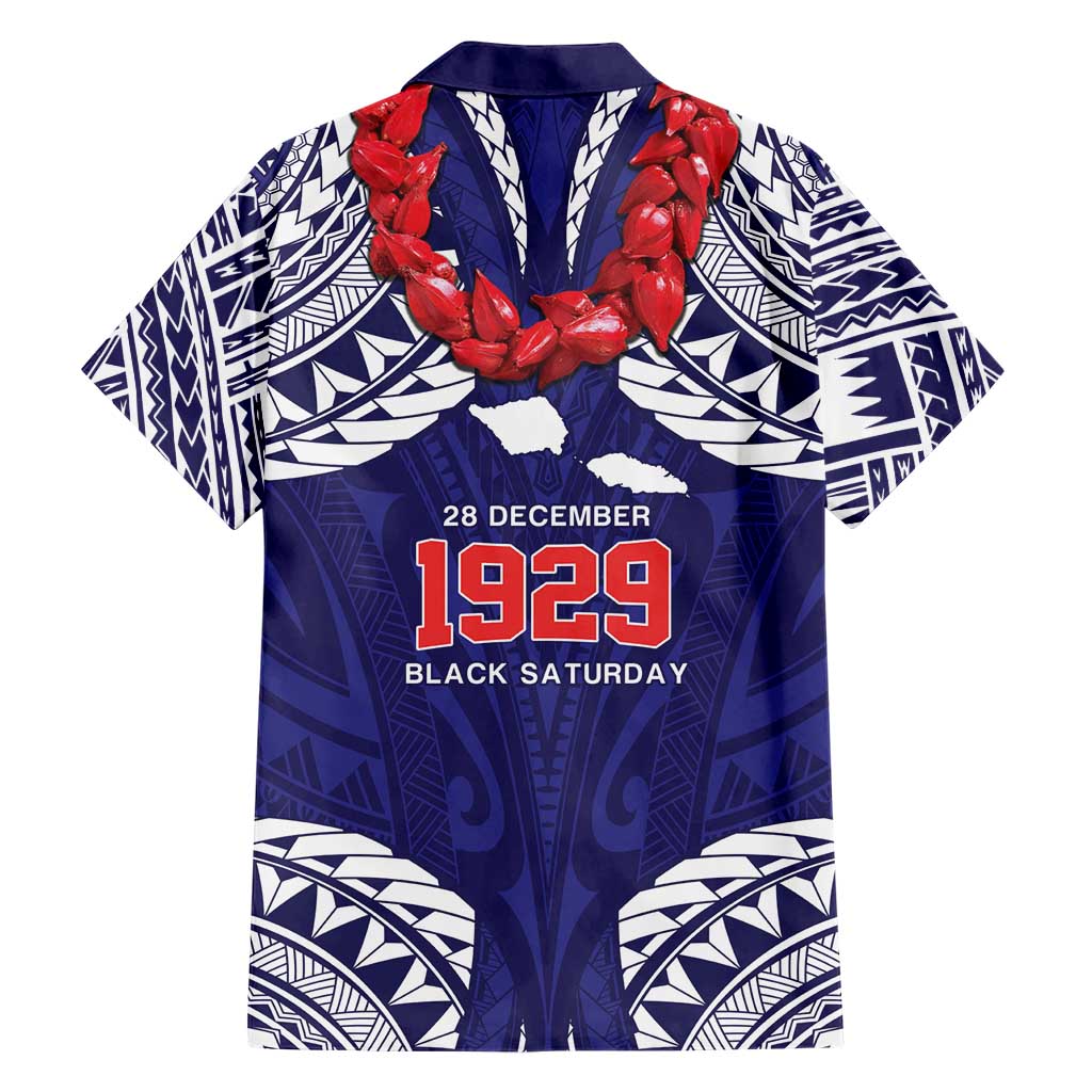 Samoa Black Saturday Family Matching Short Sleeve Bodycon Dress and Hawaiian Shirt Samoa mo Samoa with Blue Ula Fala LT9 - Polynesian Pride