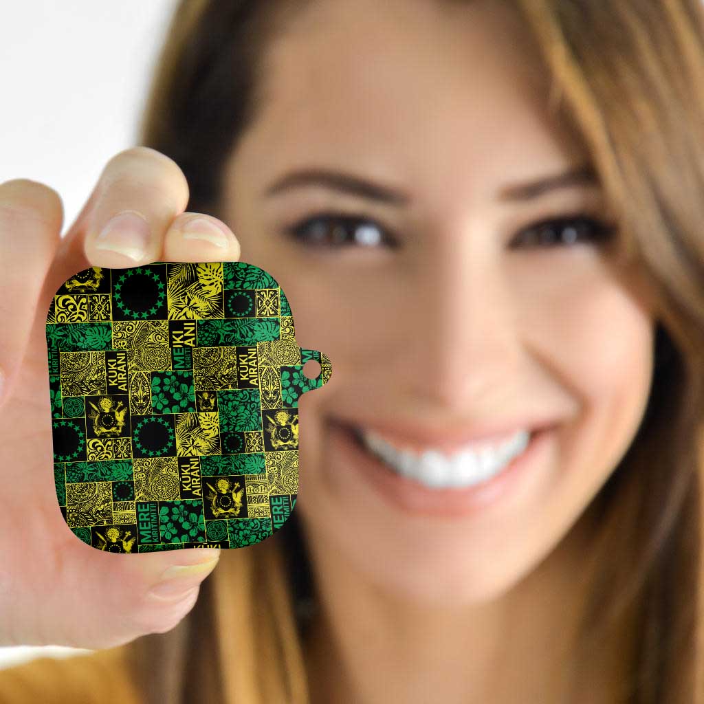Cook Islands Mere Kiritimiti AirPods Case Pacific Patchwork Xmas Vibes - Polynesian Pride
