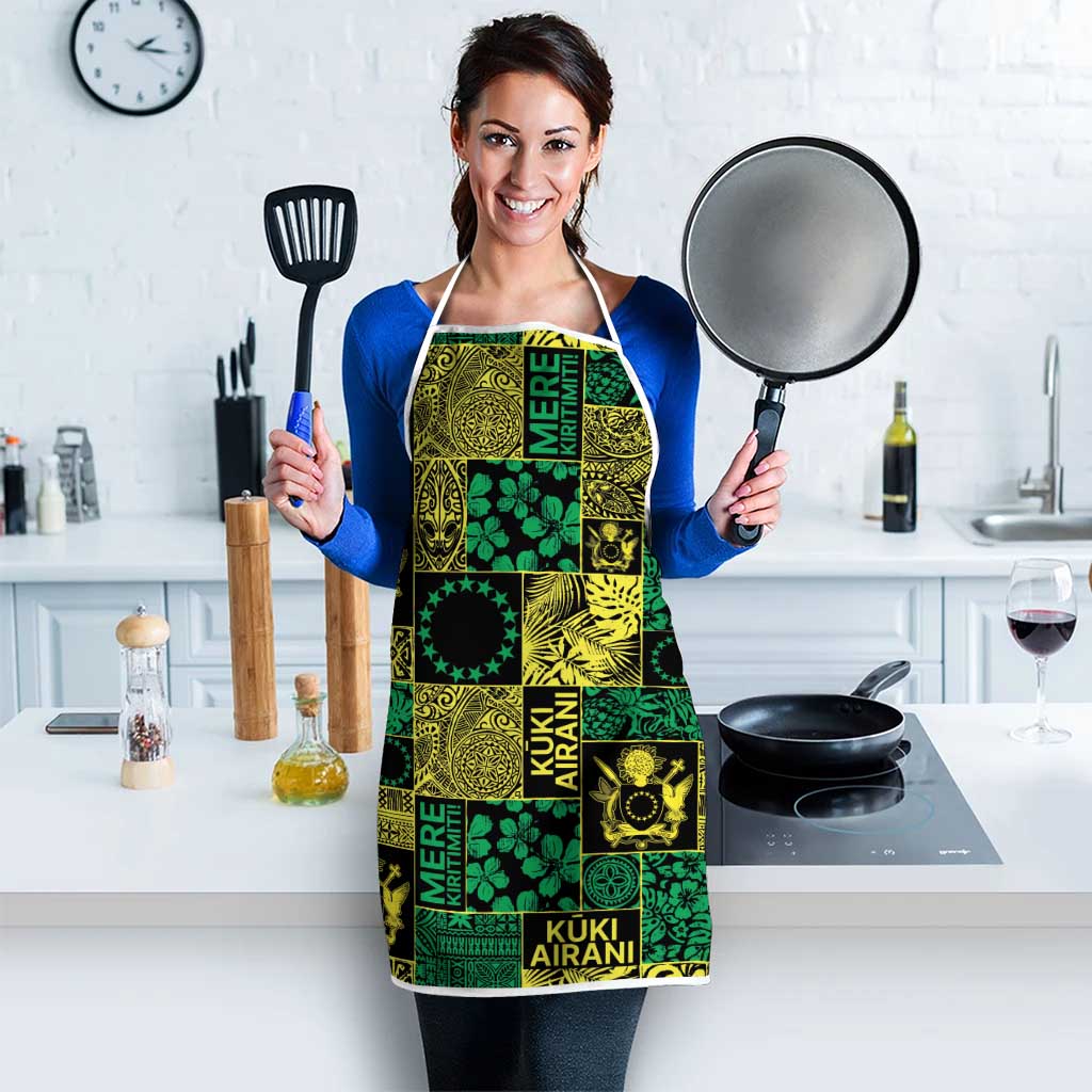 Cook Islands Mere Kiritimiti Apron Pacific Patchwork Xmas Vibes - Polynesian Pride