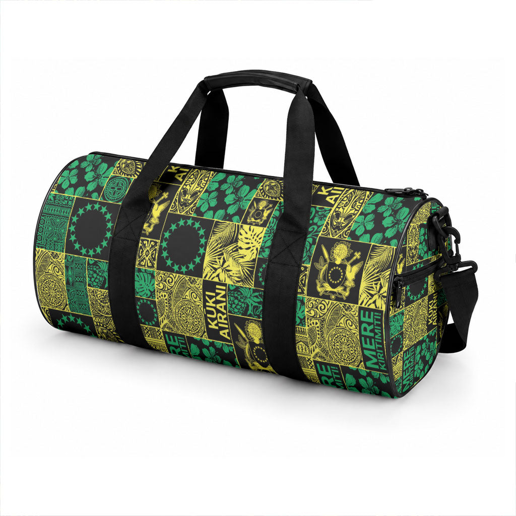 Cook Islands Mere Kiritimiti Duffle Bag Pacific Patchwork Xmas Vibes LT9 - Polynesian Pride