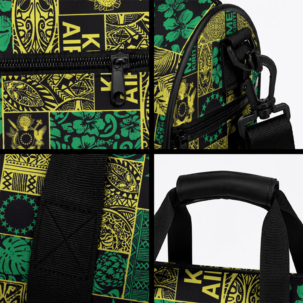 Cook Islands Mere Kiritimiti Duffle Bag Pacific Patchwork Xmas Vibes LT9 - Polynesian Pride