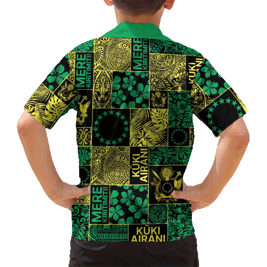 Cook Islands Mere Kiritimiti Family Matching Summer Maxi Dress and Hawaiian Shirt Pacific Patchwork Xmas Vibes LT9 - Polynesian Pride