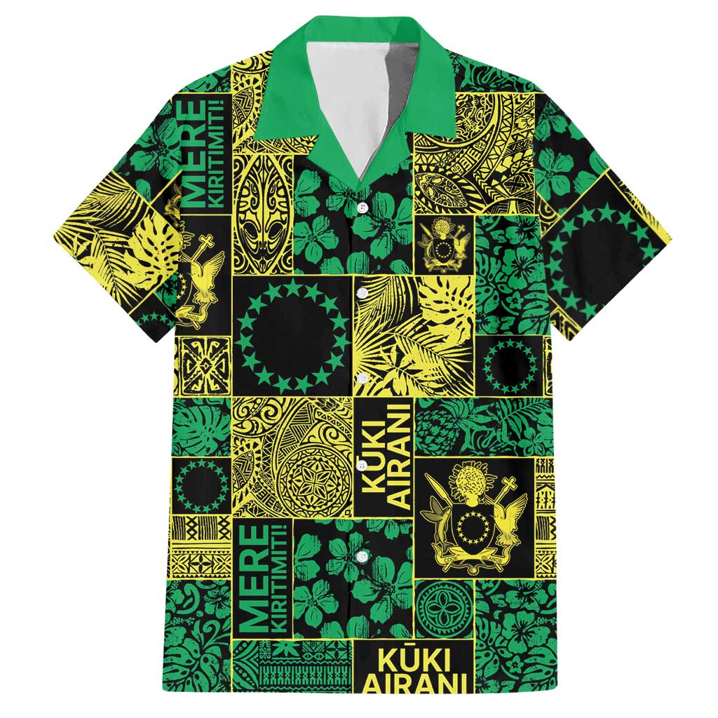 Cook Islands Mere Kiritimiti Hawaiian Shirt Pacific Patchwork Xmas Vibes - Polynesian Pride