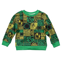 Cook Islands Mere Kiritimiti Kid Ugly Christmas Sweater Pacific Patchwork Xmas Vibes LT9 Kid Green - Polynesian Pride